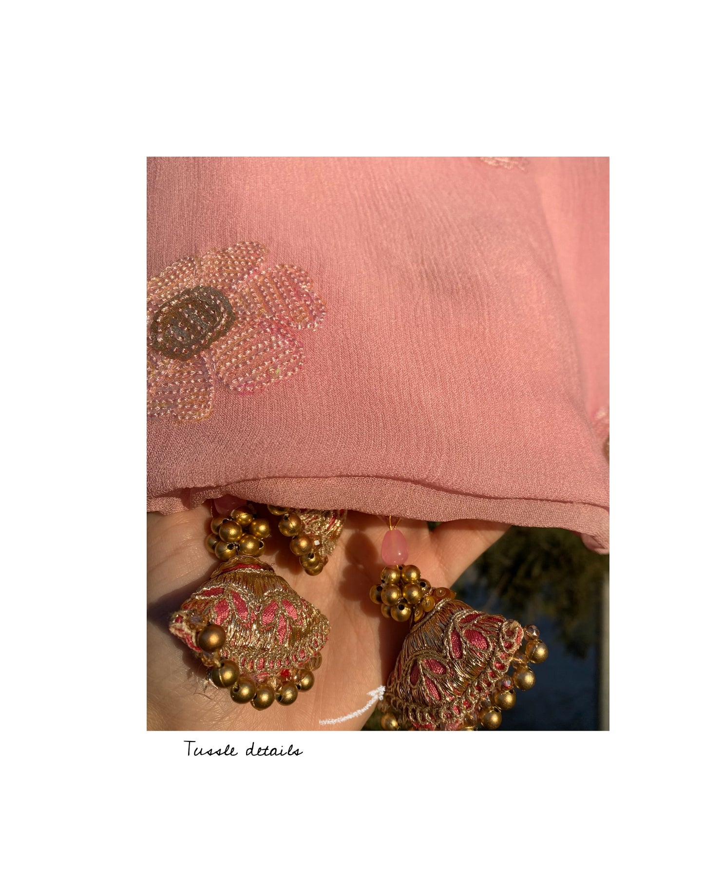 Light pink dupatta